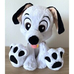 Disney Parks 101 Dalmatians Lucky Dalmatian Big Feet Plush Stuffed Animal 10”Dog